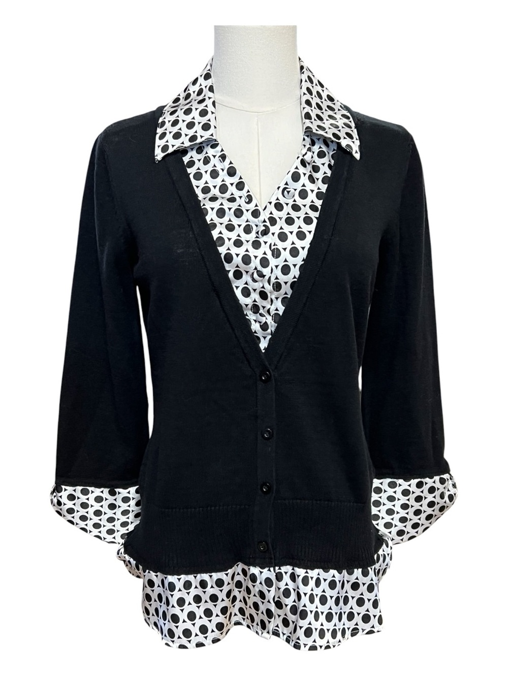 EUC I.N. Studio Petite Layered Blouse Sweater Combo | Size PL
